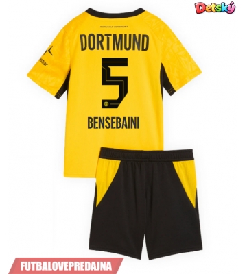 Lacne Dětský Futbalové dres Borussia Dortmund Ramy Bensebaini #5 2026-27 Krátky Rukáv - Domáci (+ trenírky)